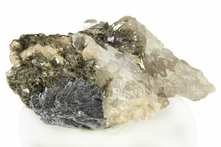 Gleaming Molybdenite in Quartz - La Corne, Canada #260839